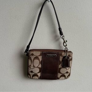 Coach Signature Mini Wristlet / Small Pouch